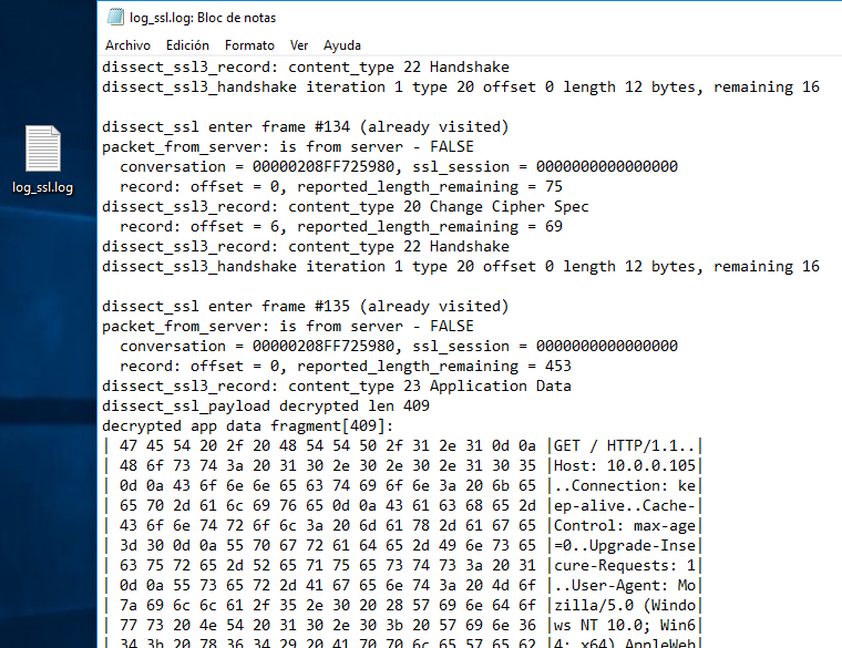 Figura 4: Fichero log debug SSL de Wireshark.
