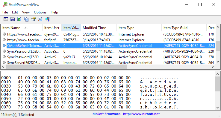 Figura 6: Vault Password View.