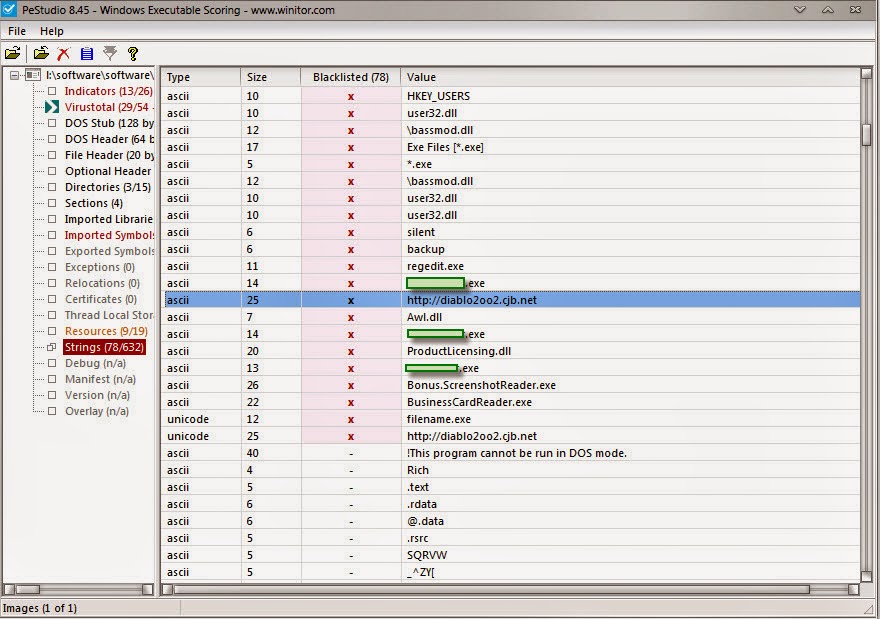 pestudio analizando malware