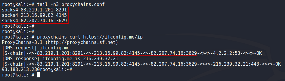 Encadenando varios proxys en proxychains