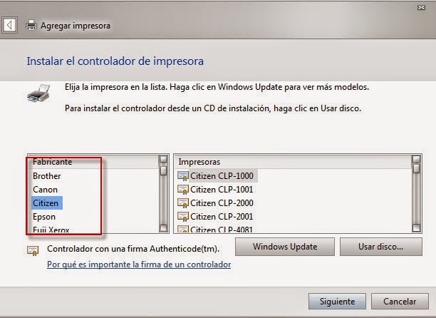Figura 3: Ya disponemos de una nueva marca y modelos en el repositorio DriverStore de Windows.