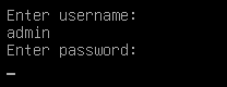 Figura 6: User y password para acceder al gestor de arranque Grub.