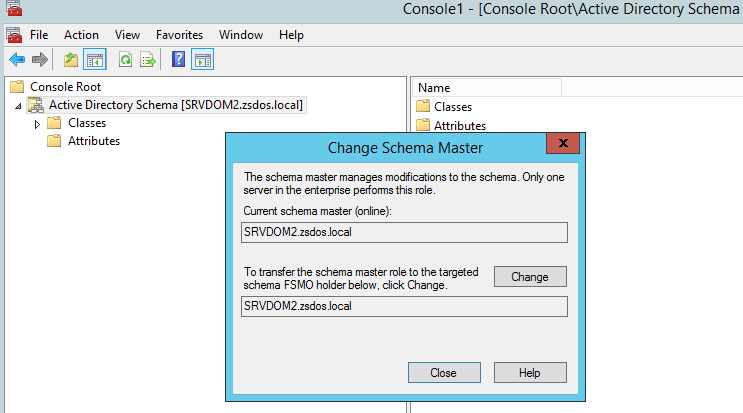 Figura 4: Esquema de Active Directory (Maestro de esquema).