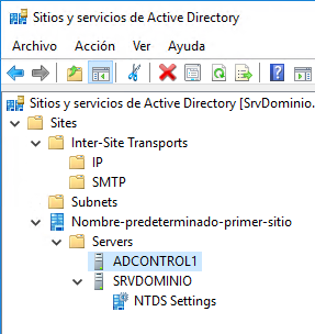 eliminar registros sitios y servicios de active directory dc viejo fsmo